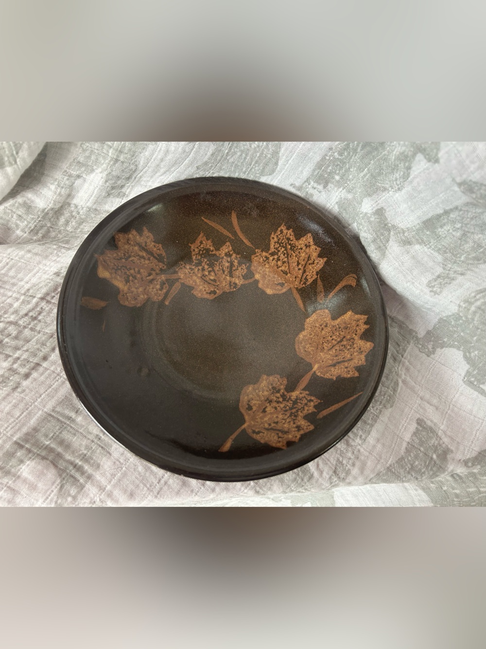 Studio Pottery Leaf Dish